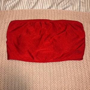 Albion Poppy strapless swim top